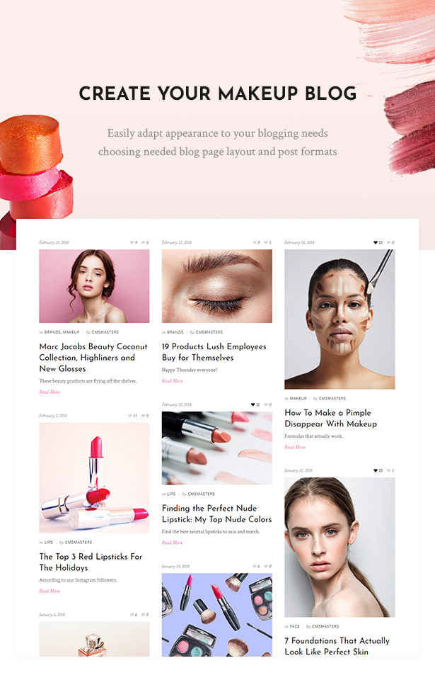 Cosmetista – Makeup Review Beauty WordPress Theme