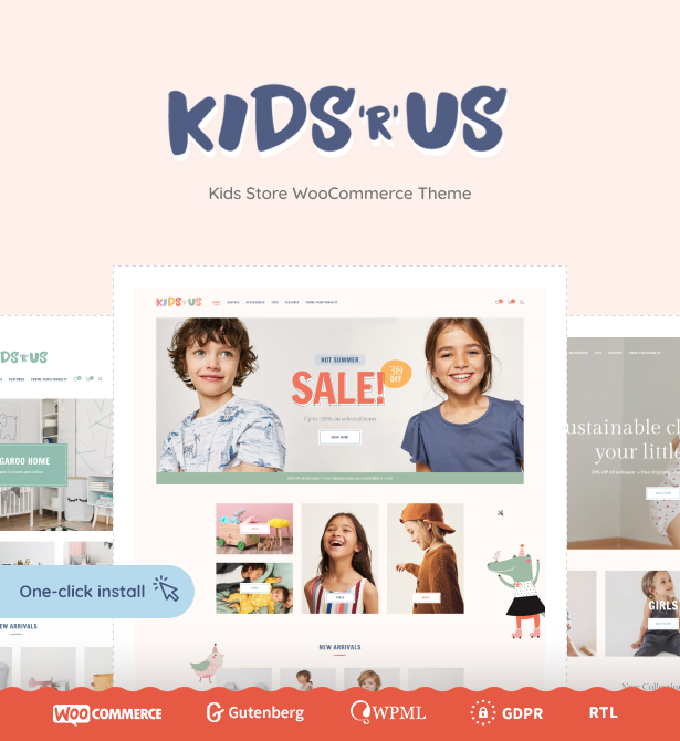 Kids R Us – Toy Store and Children Clothes Shop Theme