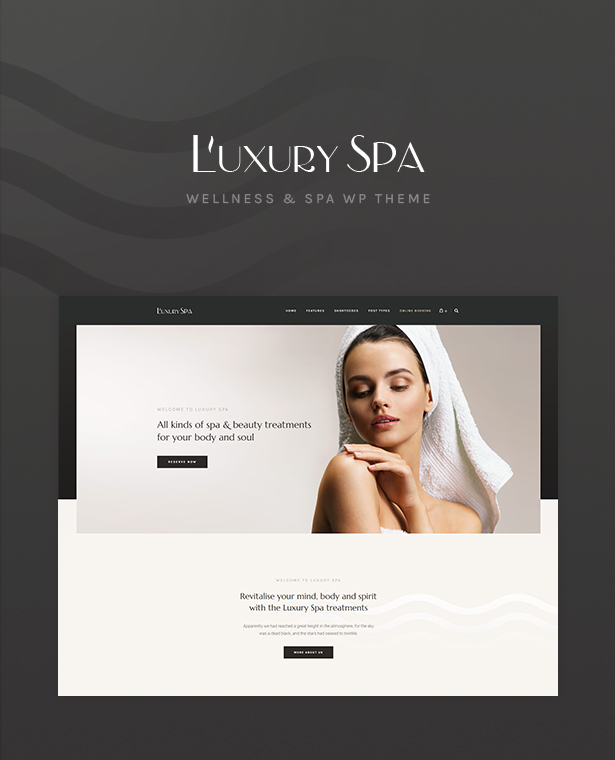 Luxury Spa – Wellness and Beauty WordPress Theme